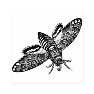 Death’s Head Hawk Moth rubber stamp