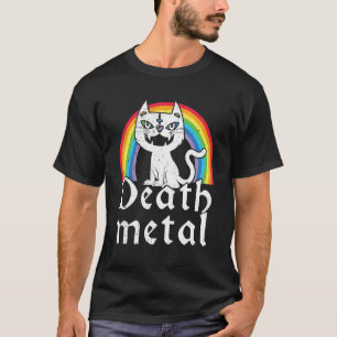Death Satanic Cat Goth Concert T-Shirt