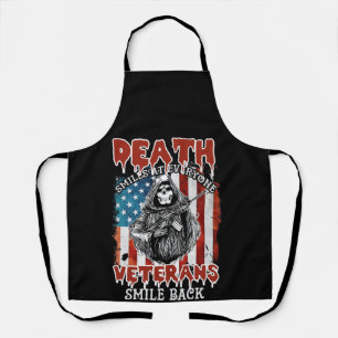 Death Smiles At Everyone Veterans Smile Back Apron