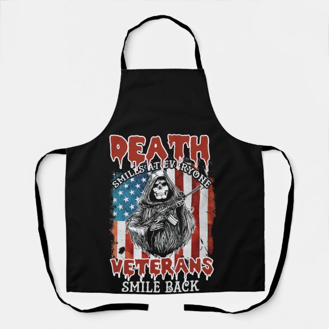 Death Smiles At Everyone Veterans Smile Back Apron (Front)