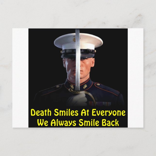 Death Smiles At Everyone We Always Smile Back Postcard (Front)