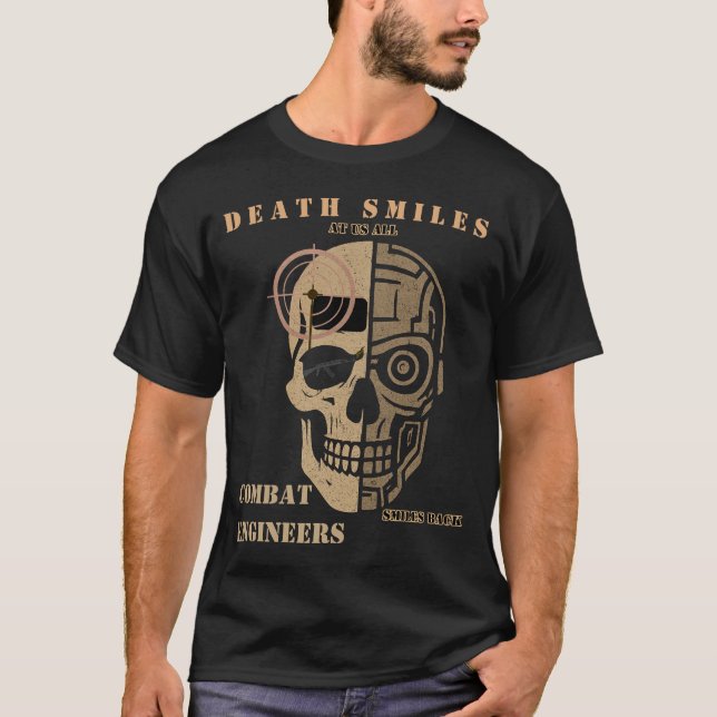 Death Smiles Combat Engineer Skull Shirt (Front)