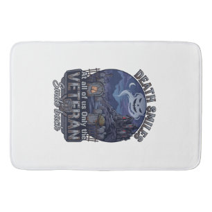 Death Smiles Veteran Halloween Ghost Graveyard Hau Bath Mat