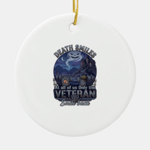 Death Smiles Veteran Halloween Ghost Graveyard Hau Ceramic Tree Decoration