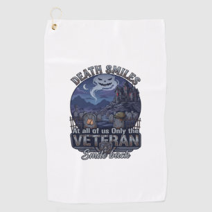 Death Smiles Veteran Halloween Ghost Graveyard Hau Golf Towel