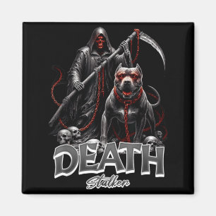 Death Stalker Grim Reaper Dog Halloween Magnet