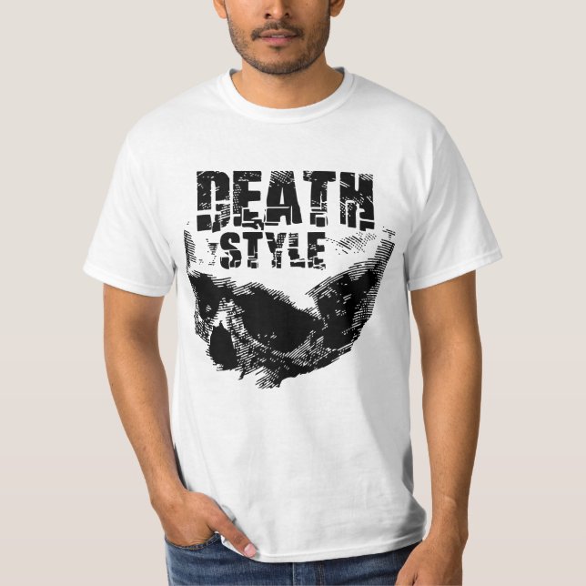 Death Style Skull Design T-Shirt (Front)