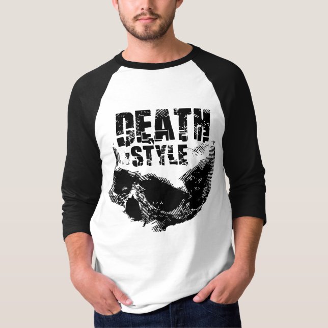 Death Style Skull Design T-Shirt (Front)