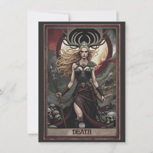 Death Tarot Art Flat Thank You Card