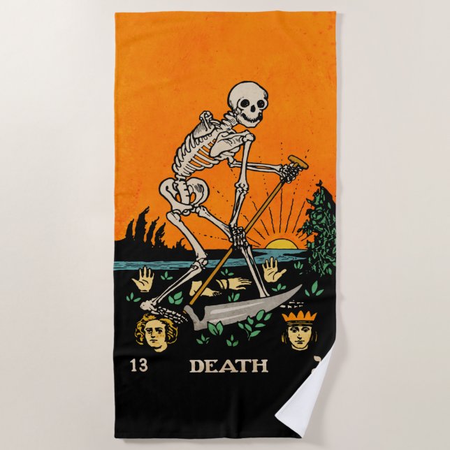 Death Tarot Beach Towel (Front)