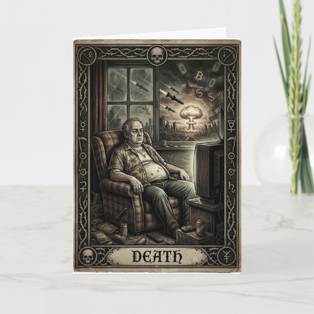 Death Tarot Boomer WW3 Meme Card (Front)