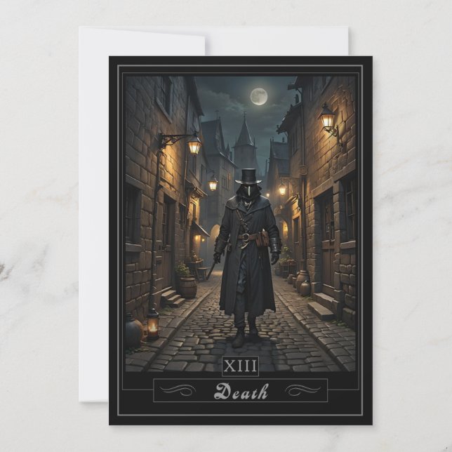 Death Tarot Card Halloween Party (Back)