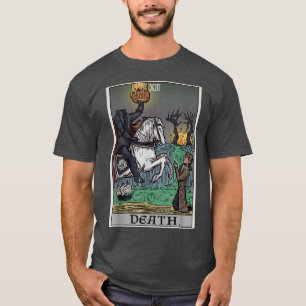 Death Tarot Card Headless Horseman Halloween Spook T-Shirt