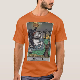 Death Tarot Card Headless Horseman Halloween Spook T-Shirt
