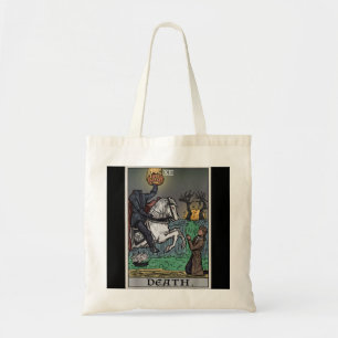 Death Tarot Card Headless Horseman Halloween Spook Tote Bag