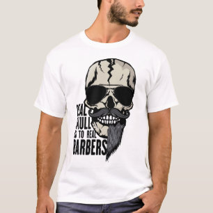 death_tede_real_skull_barbers_hipster_barbu_soft T-Shirt
