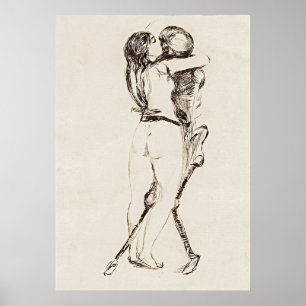 Death & The Woman: Munch's Haunting Elegance Poster