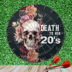 "Death to her 20s" - 30th birthday floral Dartboard