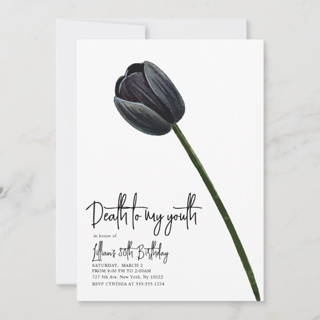 Death to My 20s Birthday Invitation (Front)