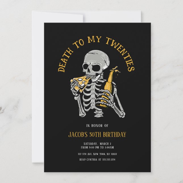 Death to My 20s Invitation (Front)