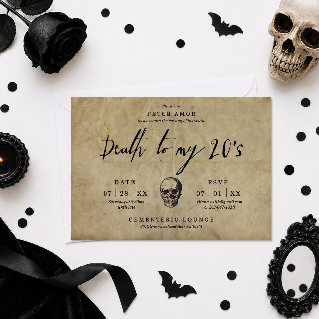 Death to my 20's Party Invitation (Creator Uploaded)