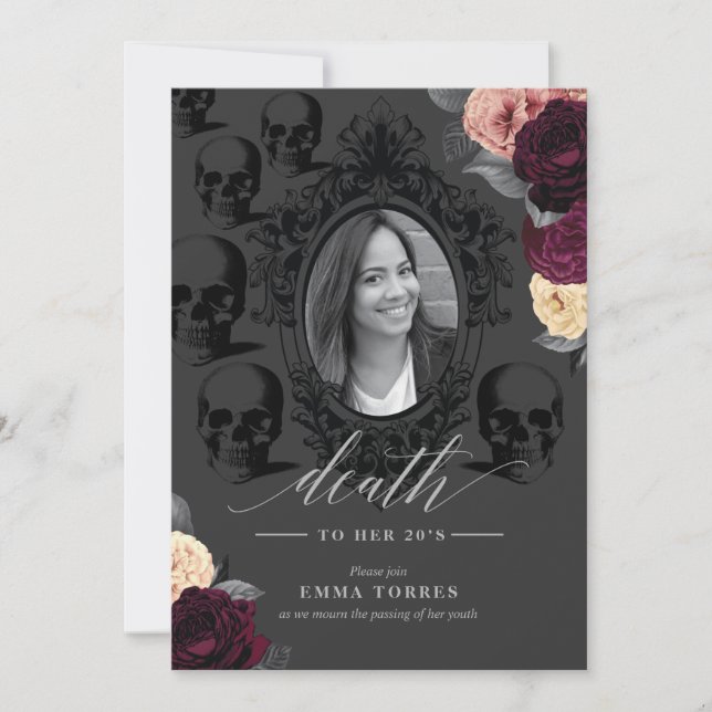 Death to my 20s Party Invitation (Front)