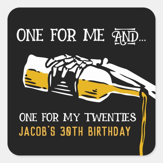 Death to My 20s Square Sticker (Front)