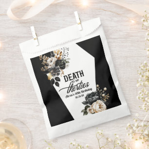 Death To My Thirties Floral 40th Birthday Party Favour Bags
