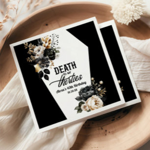 Death To My Thirties Floral 40th Birthday Party Napkin
