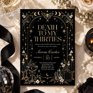 Death to My Thirties Gothic 30th Birthday Party Invitation