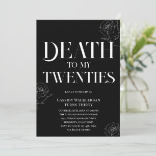Death to my Twenties 30th Birthday Invitation