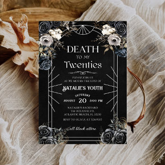 Death to my Twenties 30th Birthday Invitation