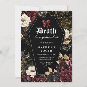 Death to My Twenties Gothic 30th Birthday Invitati Invitation