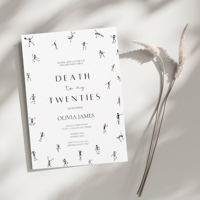 Death to my twenties Halloween 30th birthday  Invitation (Creator Uploaded)