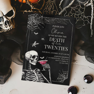 Death to my Twenties Halloween Gothic Birthday Invitation