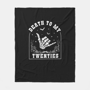 Death To My Twenties - Whimsigoth 30th Birthday Fleece Blanket
