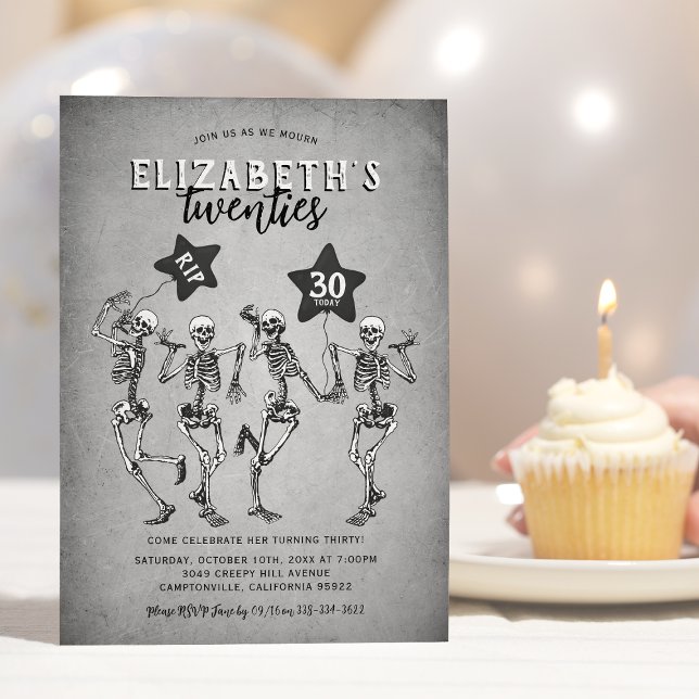 Death To My Youth 30th Birthday Party Invitation (Creator Uploaded)