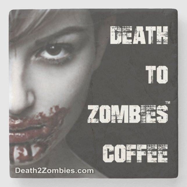 Death to Zombies Coffee Coasters (Front)
