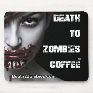 Death to Zombies Coffee Mouse Mat