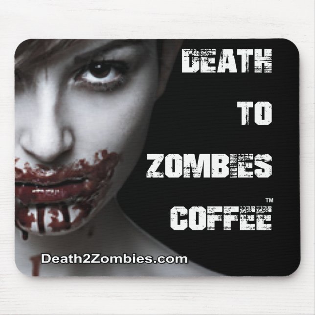 Death to Zombies Coffee Mouse Mat (Front)