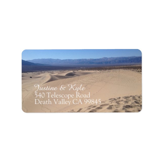 Death Valley Address label (Front)