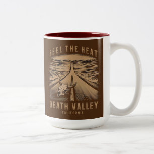 Death Valley California Feel The Heat Two-Tone Coffee Mug