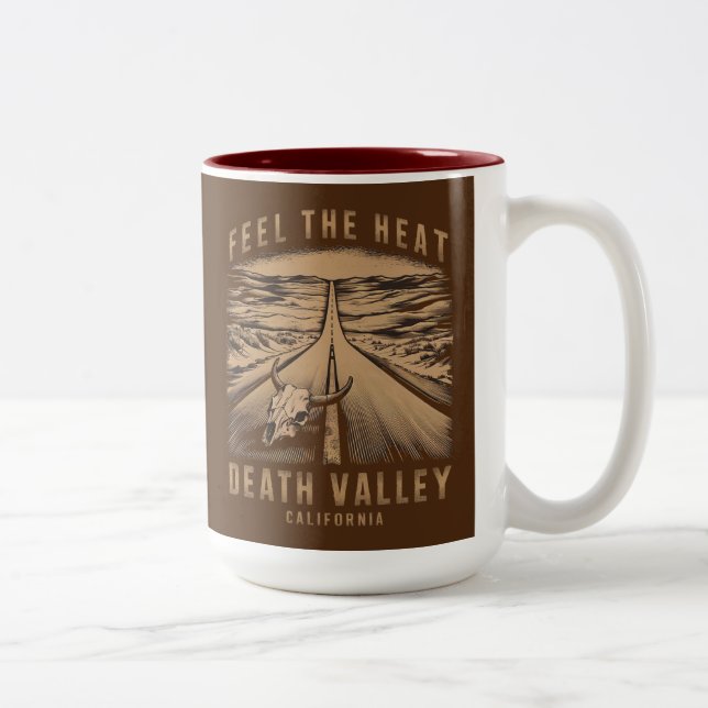 Death Valley California Feel The Heat Two-Tone Coffee Mug (Right)