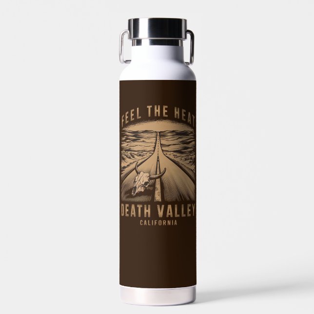 Death Valley California Feel The Heat Water Bottle (Front)