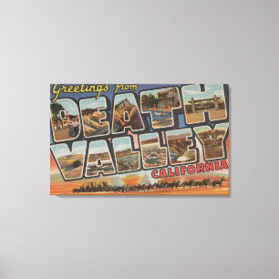 Death Valley, California - Large Letter Scenes Canvas Print