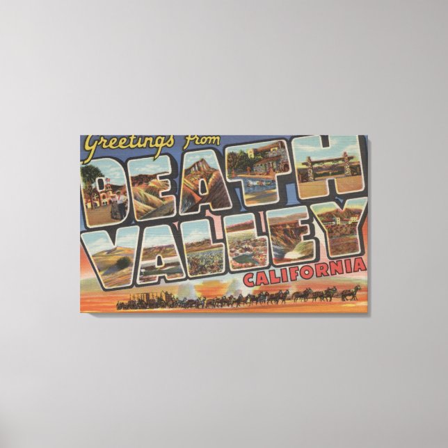 Death Valley, California - Large Letter Scenes Canvas Print (Front)