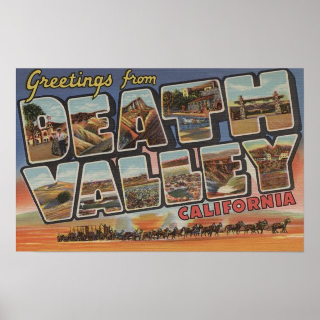 Death Valley, California - Large Letter Scenes Poster (Front)