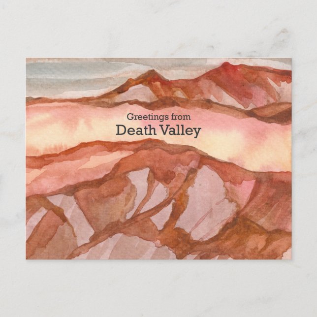 Death Valley California Mountains Desert Landscape Postcard (Front)