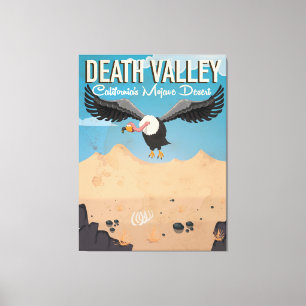 Death Valley Cartoon vintage travel poster Canvas Print