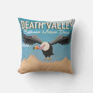 Death Valley Cartoon vintage travel poster Cushion